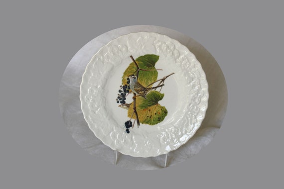 Vintage Alfred Meakin Plate Audubons Birds Of America White Crowned Sparrow 114 