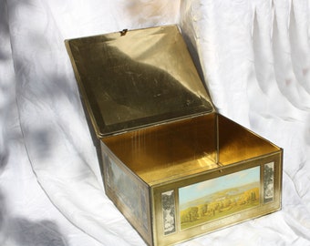 Vintage Lithographed Counter Tin Box