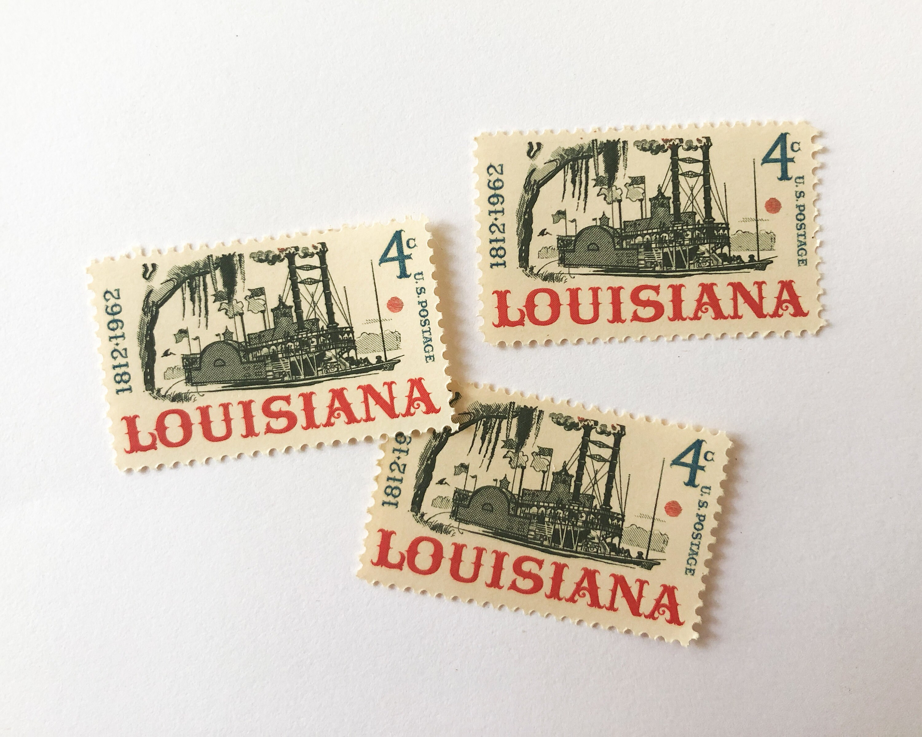 10 Louisiana Stamps / Unused US Vintage Postage / 4 cents each Etsy