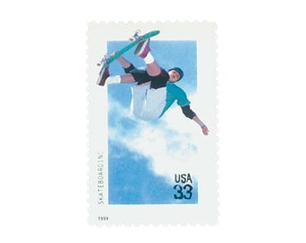 Xtreme Sports: BMX Biking Vintage Postage Stamps  | Set of three stamps | 33 cent face value | Sports | Bike