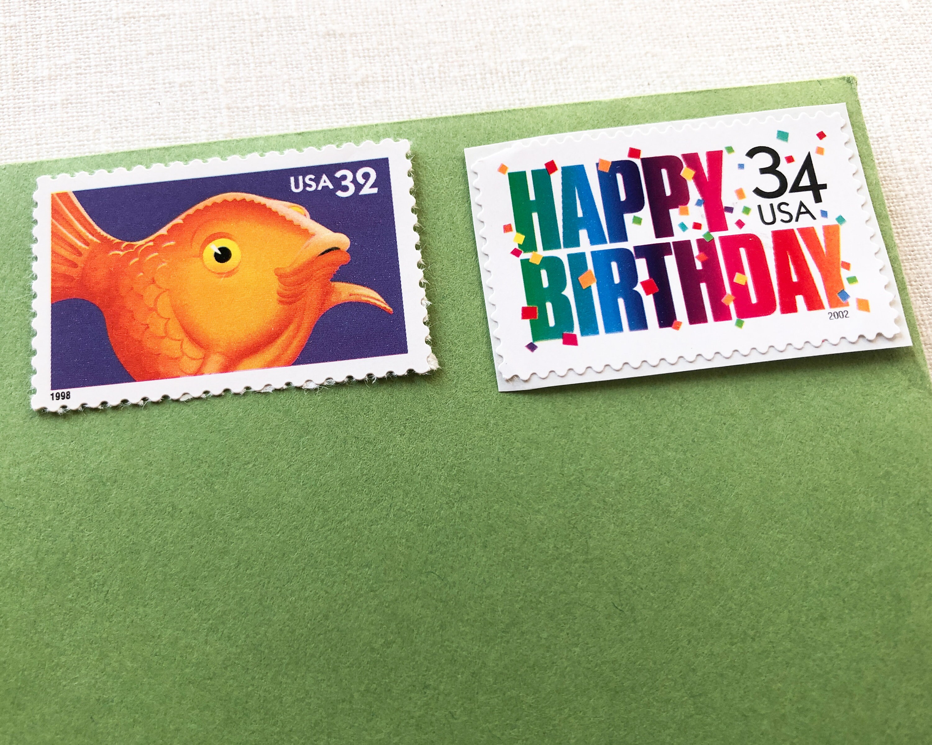 Happy Birthday Postage Stamp Sets Unused USPS Face Value Etsy