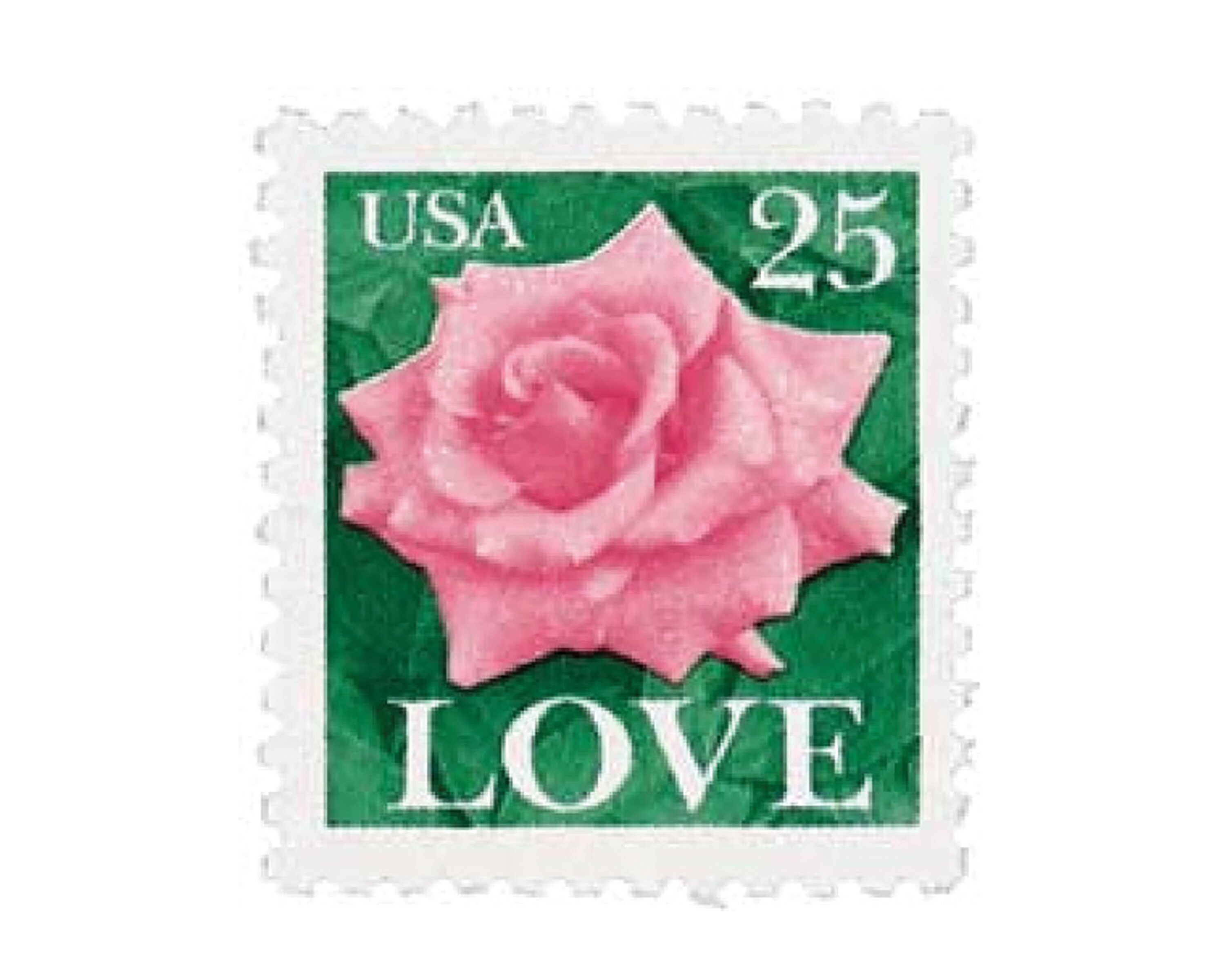 Pink Rose Love Vintage Postage Stamps Unused USPS Stamps Etsy