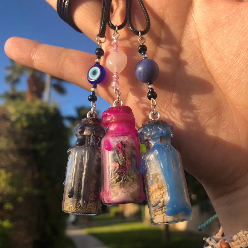 Protection Self-Love Anti-Anxiety Spell Jar Necklaces