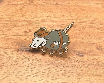 PRE-ORDER Opossum Cowboy Possum Enamel Pin | Original Creator | Pin for Hats, Lanyards, Backpacks