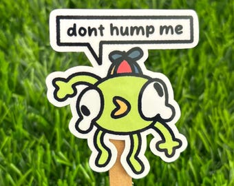 Bing Bong Don't Hump Me Vinyl Sticker: Waterproof Laptop Decal AI FREE Human Made