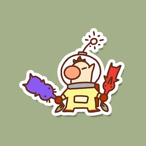 Dual-Wield Pikmin Olimar Vinyl Sticker