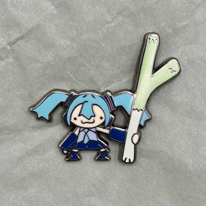 Big Leek Miku Enamel Pin | Vocaloid Gift | AI FREE