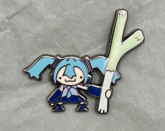 Big Leek Miku Enamel Pin | Vocaloid Gift | AI FREE