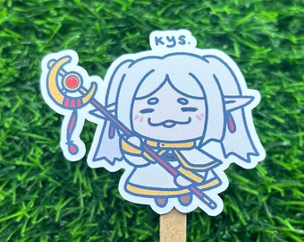 Journey Elf Vinyl Sticker: Waterproof Laptop Decal AI FREE Human Made