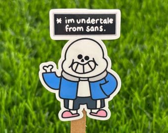 I'm Undertale from Sans Vinyl Sticker: Waterproof Laptop Decal AI FREE Human Made