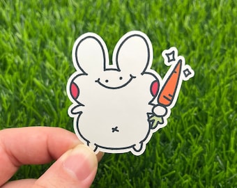 Benny the Bunny Boy Rabbit Vinyl Sticker AI FREE Human Made
