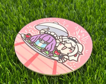 Maid Journey Elf And Aura PVC Coaster | Extra Grip Bottom | AI FREE