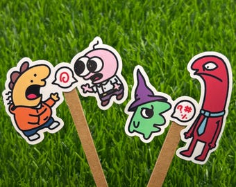 Smiling Yapping Friends Vinyl Sticker: Waterproof Laptop Decal AI FREE Human Made