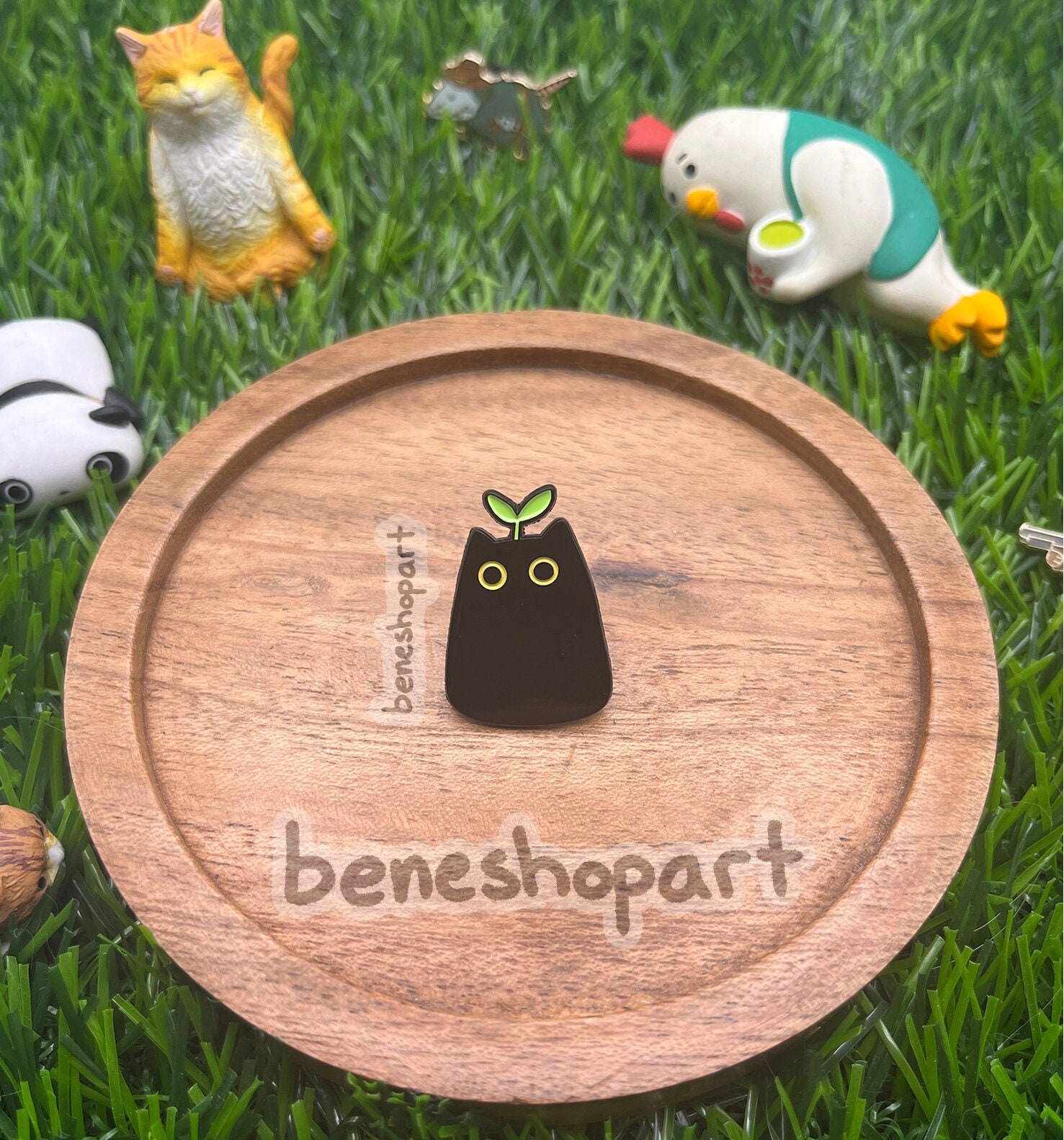 Original Creator Sprout Cat Enamel Pin | Original Creator | Pin for Hats, Lanyards, Backpacks