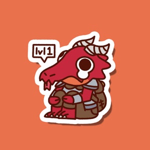 Level 1 Kobold DND Vinyl Sticker | Original Creator | Water Resistant Sticker for Laptops, Notebooks, and Water Bottles