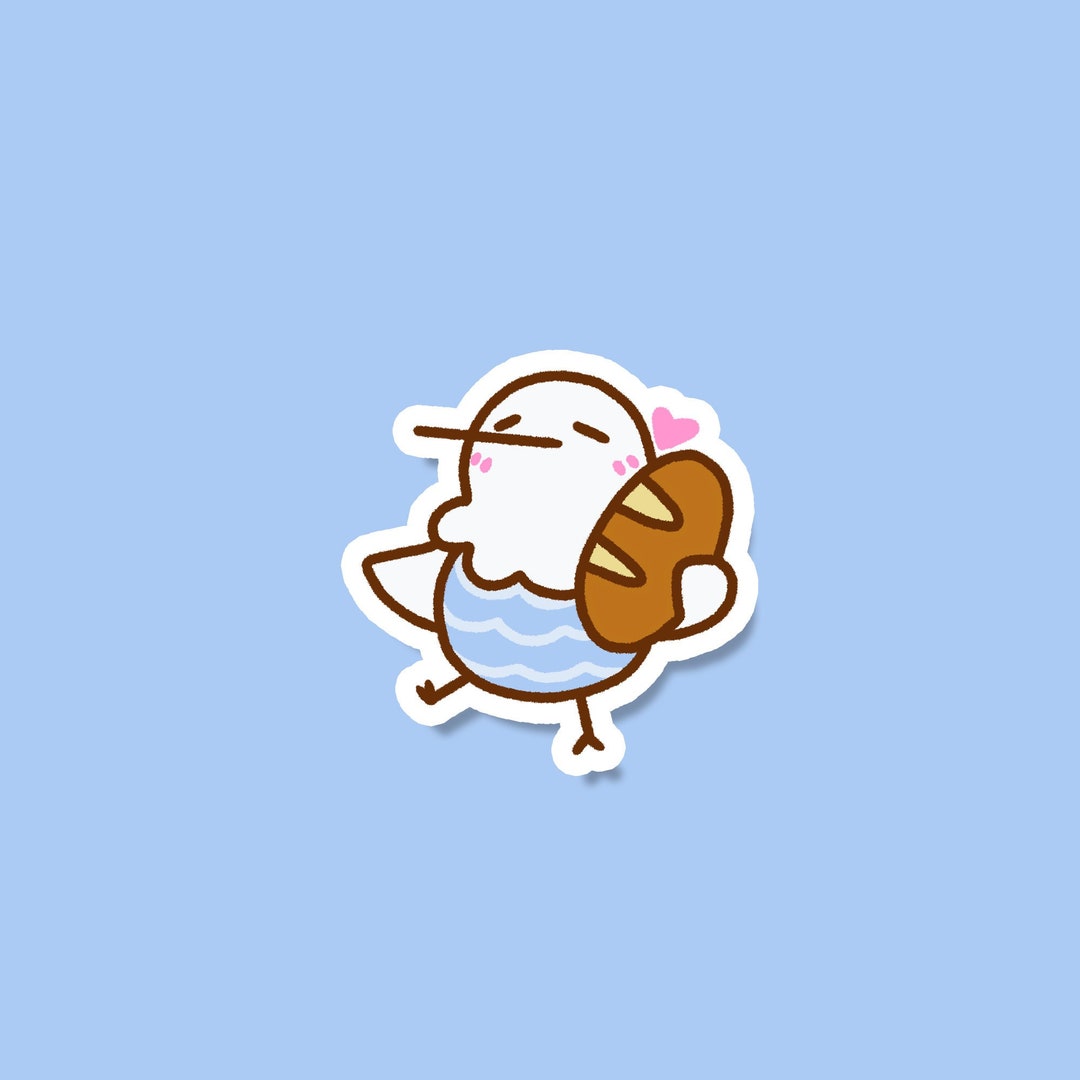 Bread Lover Bird Vinyl Sticker Etsy