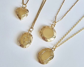 Simple gold best sale locket