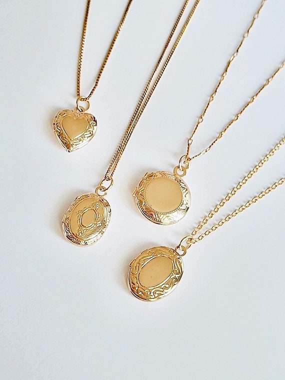 Classic Gold Vermeil Necklace for Her, Oval Rolo Link, Charm Necklace,  Personalized Necklace