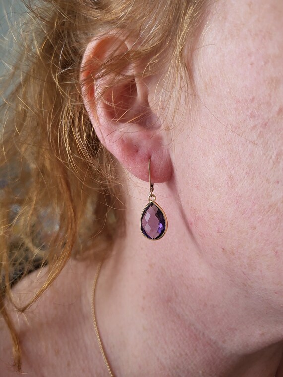 Earrings hotsell purple stone
