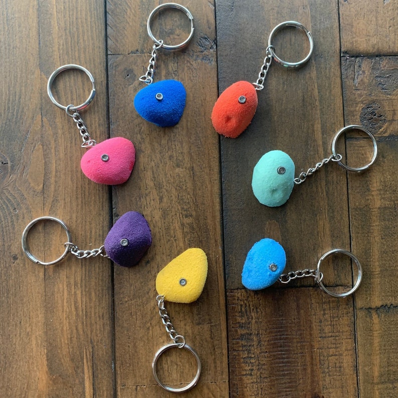 Mini Rock Climbing Hold Keychain Etsy