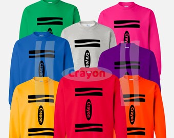 Kids Crayon Costume Hoodie - Awdis - Colourful Pullover For World Book Day, Halloween