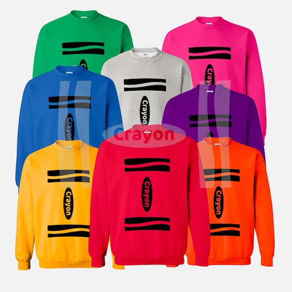 Crayon Sweatshirt Costume Halloween Costume Funny Etsy