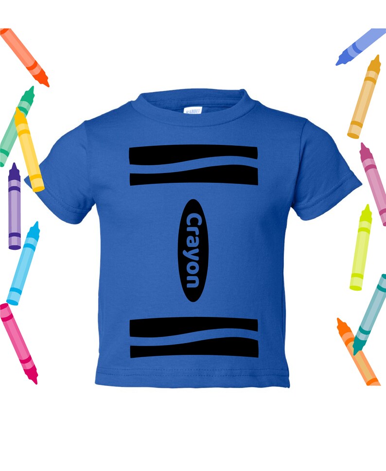 Kid's Crayon Shirt Costume Favorite Color Funny Tee Etsy