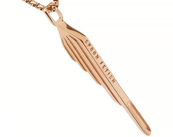 PEGASUS XR Fashion Pendant, Rose Gold Unisex Stainless Steel Necklace with 3MM Rounded Box Chain