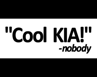 Cool KIA Window Decal | | KIA Car Sticker | Custom Car Decal | Window Decal | Custom KIA Windshield Decal | Kia Racing Sticker