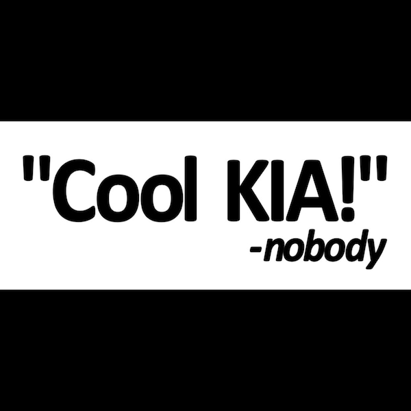 Cool KIA Window Decal | | KIA Car Sticker | Custom Car Decal | Window Decal | Custom KIA Windshield Decal | Kia Racing Sticker