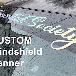 Custom Windshield Eyebrow Decal | Sunstrip Visor Vinyl Banner | Text Only No Background | Windshield Decal | CREATE Your Own | JDM Rally Car