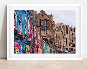 A3/A4 Edinburgh 'Victoria Street' Art Print, Edinburgh Wall Art, Scotland Art, Edinburgh Poster, Edinburgh Home Decor