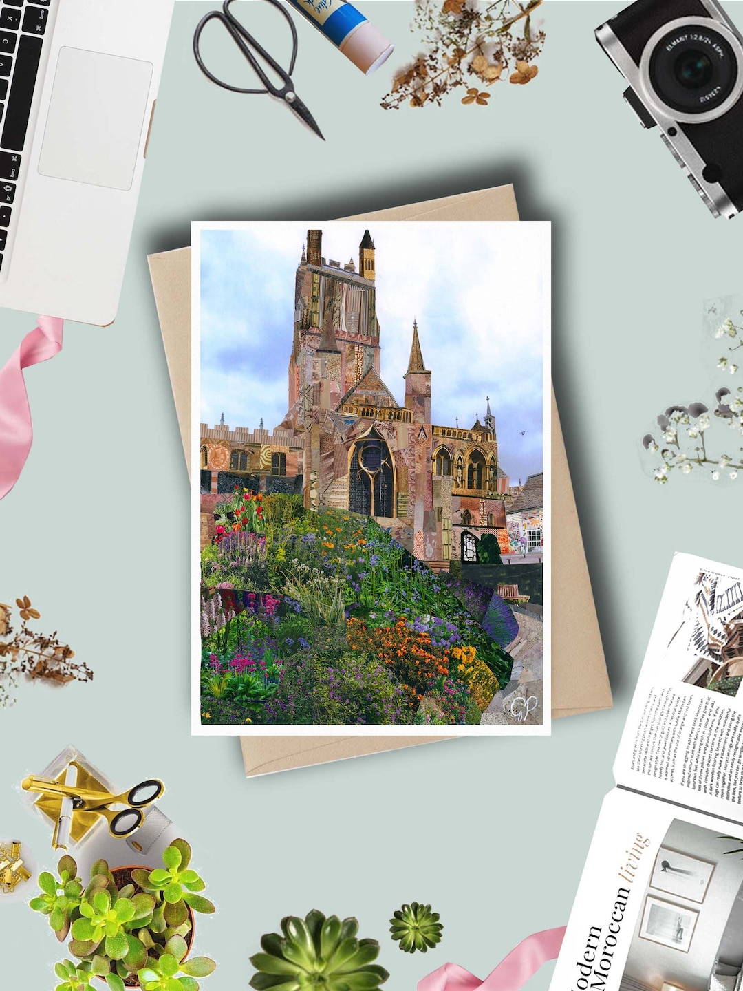 Gloucester Cathedral Card, City Card, Gloucester Gift, Travel Card