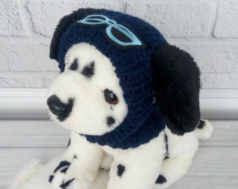 Blue knitted hat Snood for dogs Puppy clothes Woolen dog outfit Dog scarf Dog lover gift