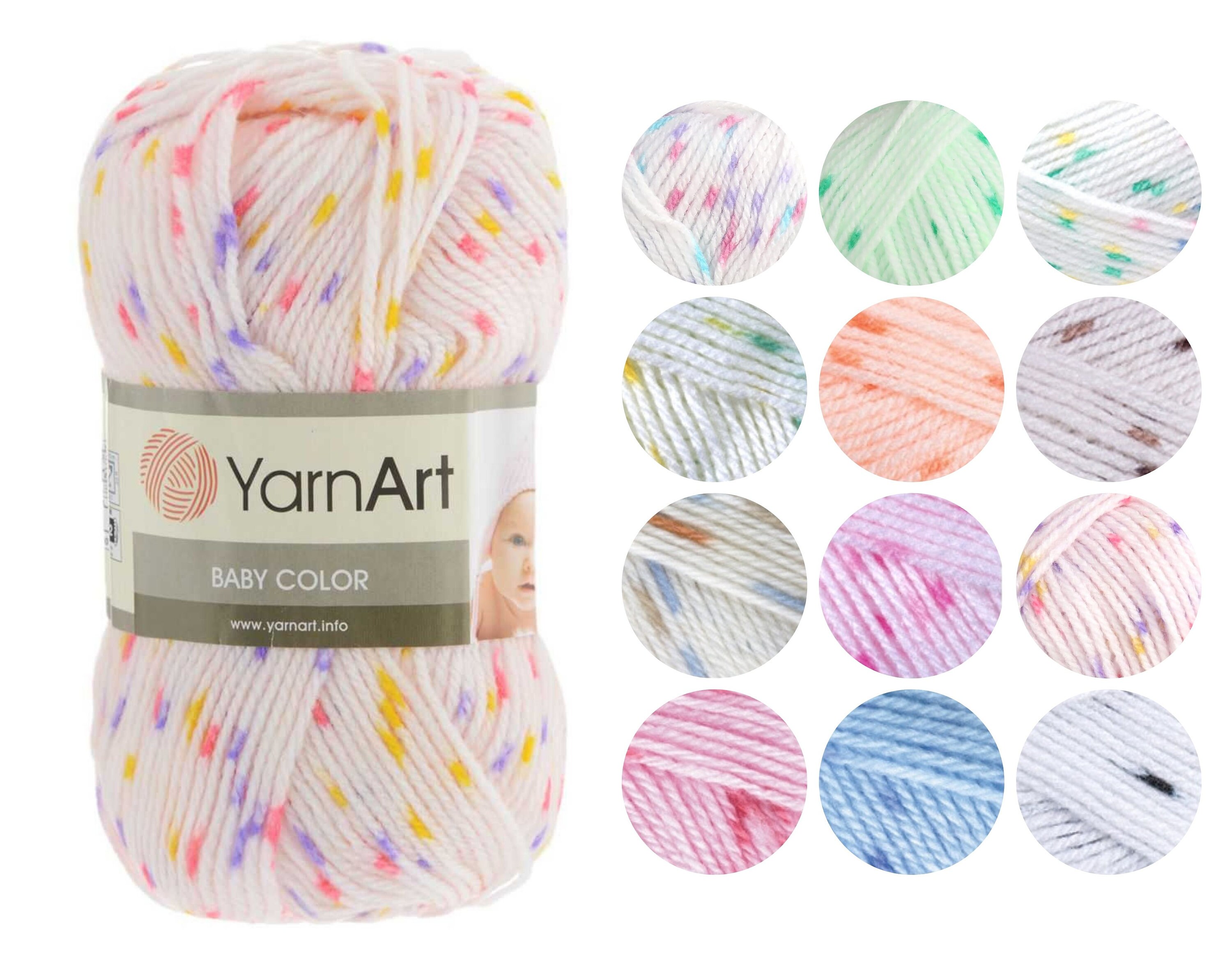YarnArt Baby Color yarn Acrylic yarn Crochet yarn Amigurumi Etsy