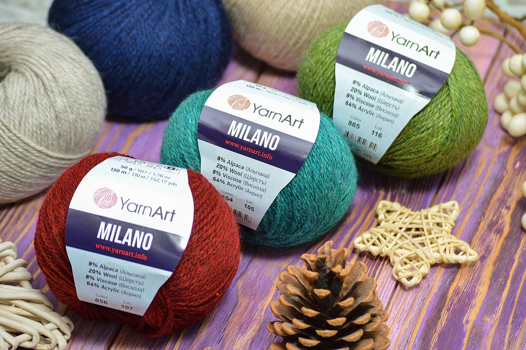 YarnArt Milano yarn Wool yarn Knitting yarn Crochet yarn Etsy