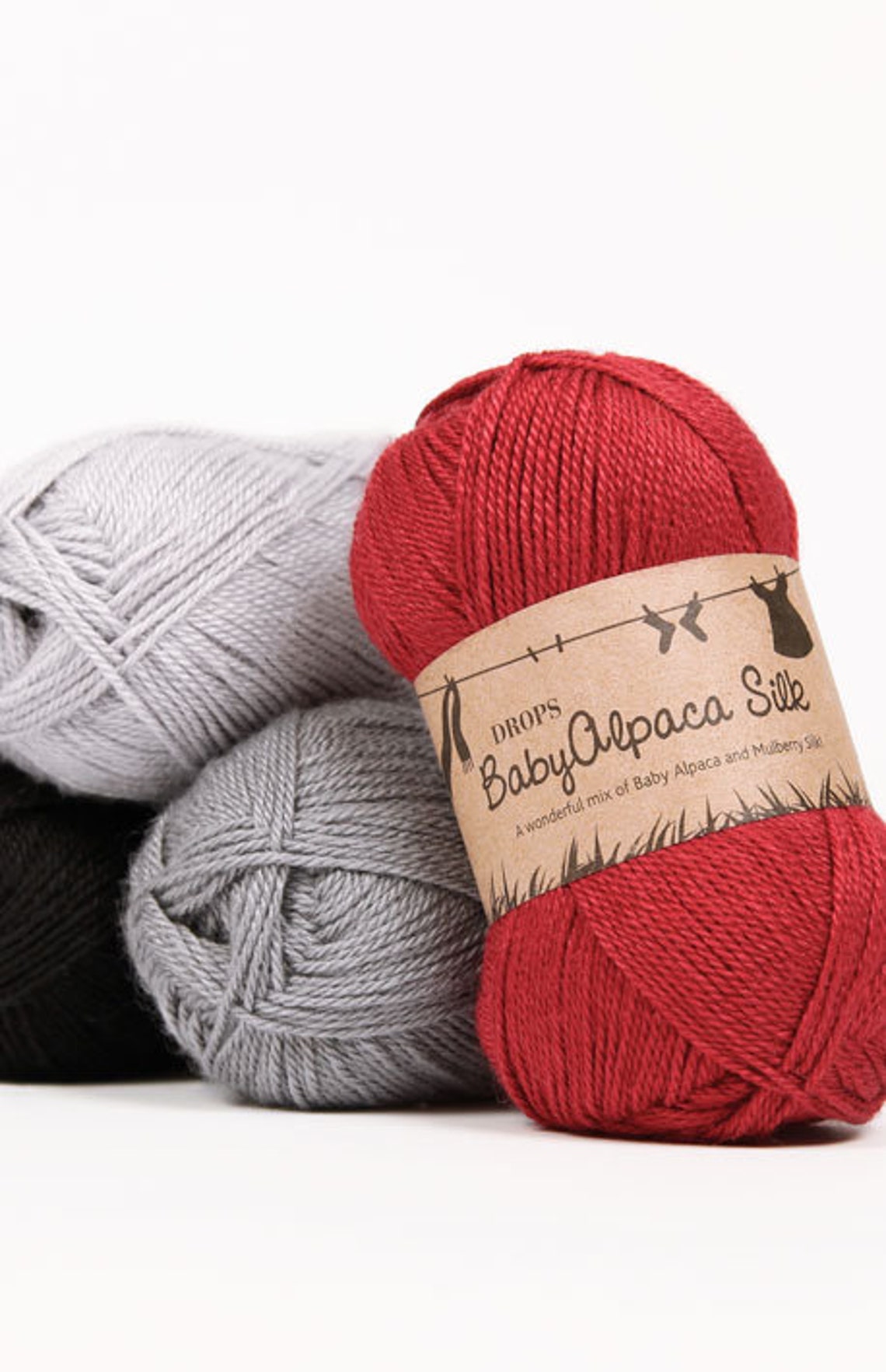 Drops Baby Alpaca Silk yarn Knitting yarn Alpaca yarn Alpaca Etsy