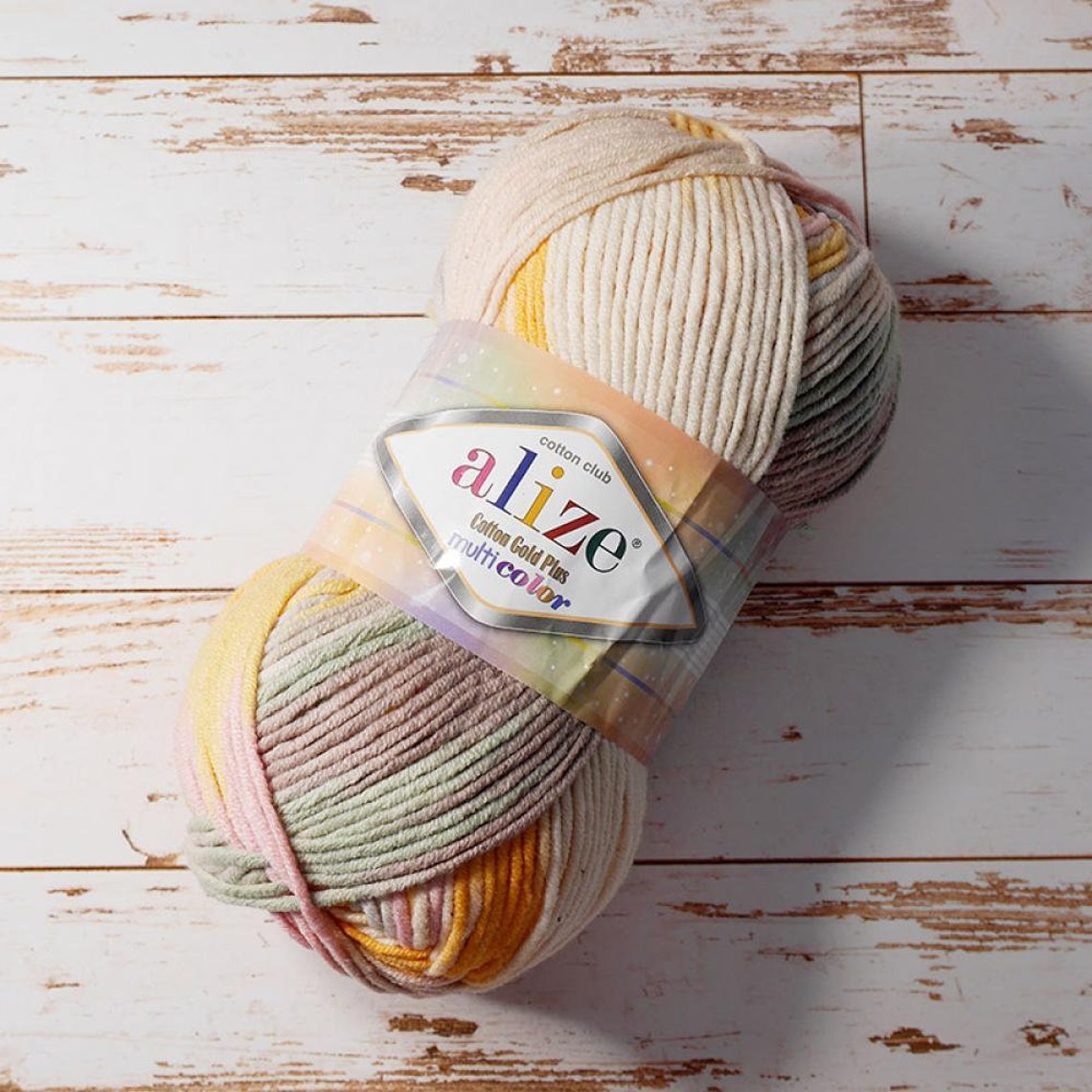 Alize Cotton Gold Plus Multicolor yarn Alize cotton yarn Alize Etsy