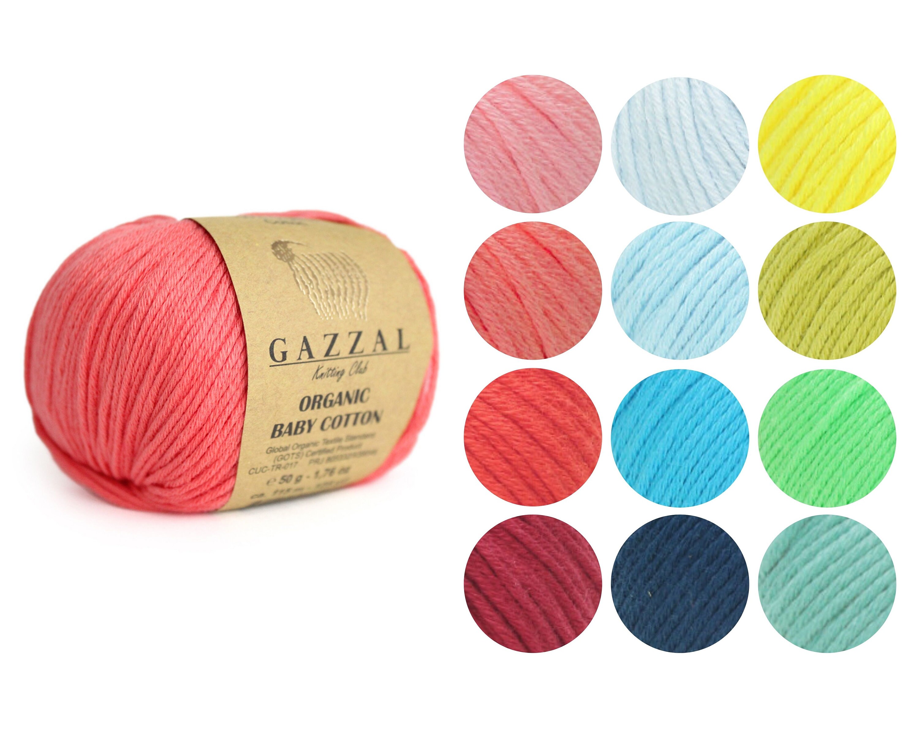 Gazzal Organic Baby Cotton yarn 100 cotton yarn Knitting yarn Etsy