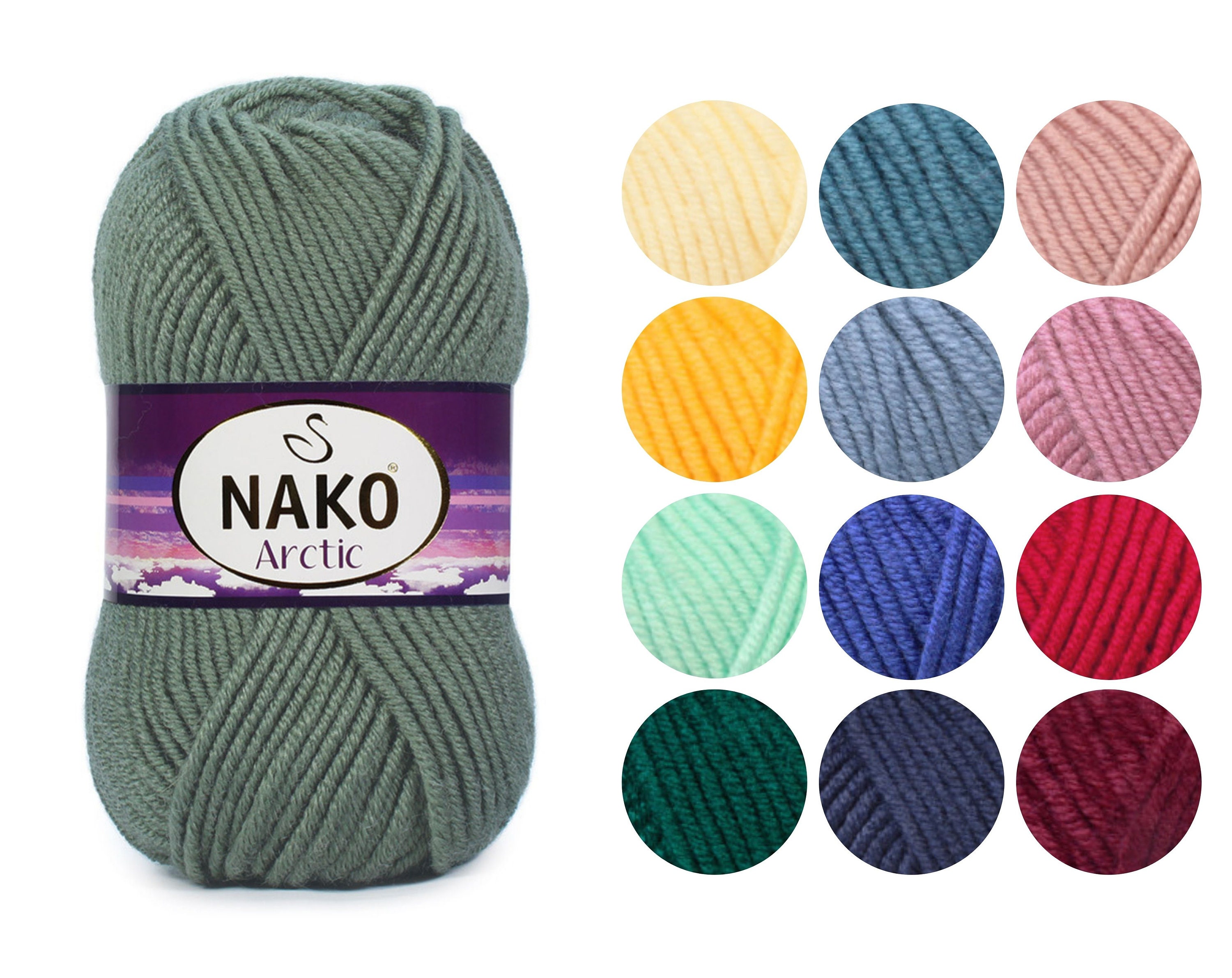 Nako Arctic yarn Nako wool yarn Nako acrylic yarn Nako acrylic | Etsy