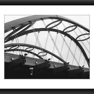 Sla linksaf bij de Gateway Bridge naar Detroit Original Limited Edition Photograph Michigan Photography Cityscape Digital Download Photo