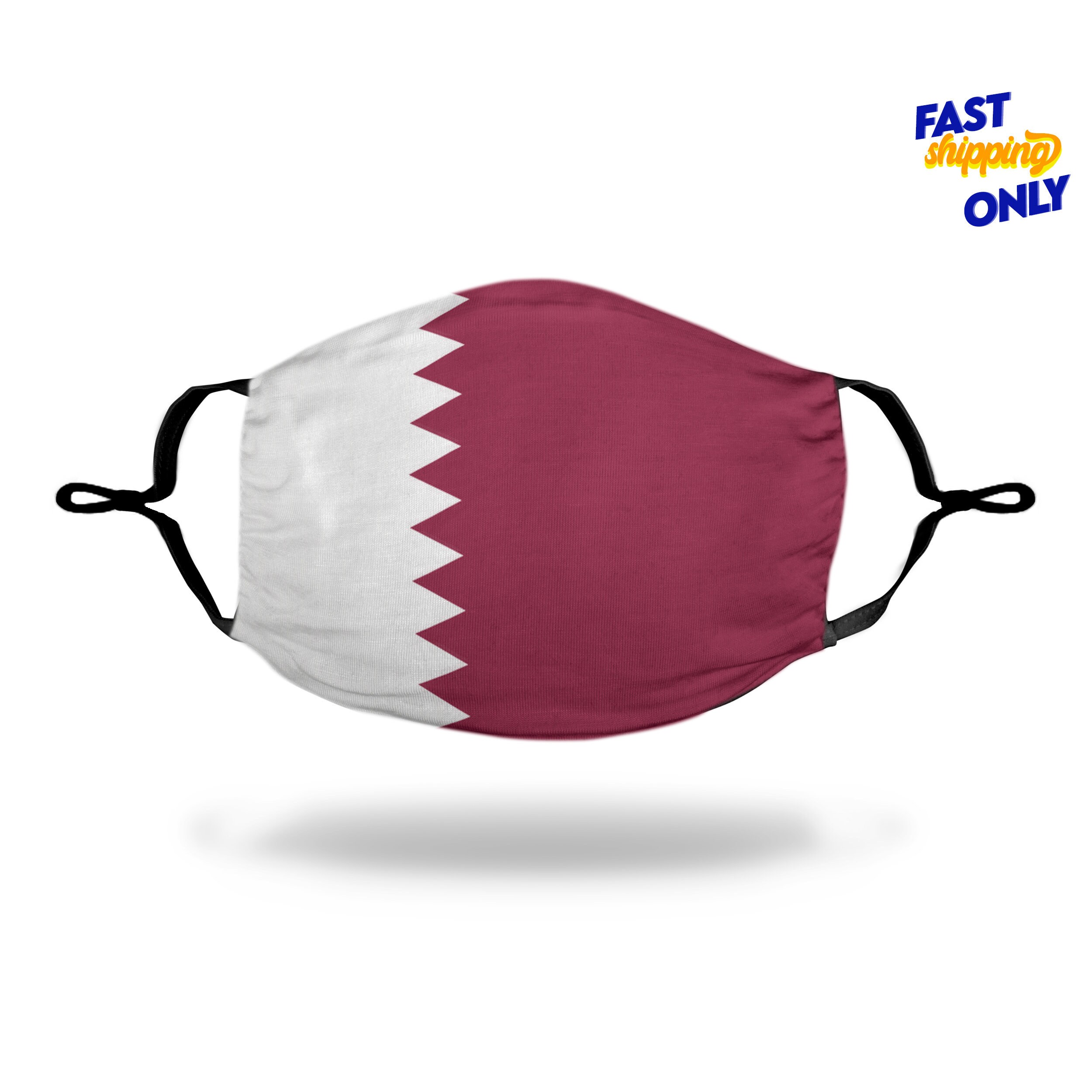 Qatar Flag Face Mask Reusable Washable ALL SIZES Etsy