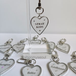 STRAY KIDS heart resin keychain for phone charm,purses,backpacks,etc