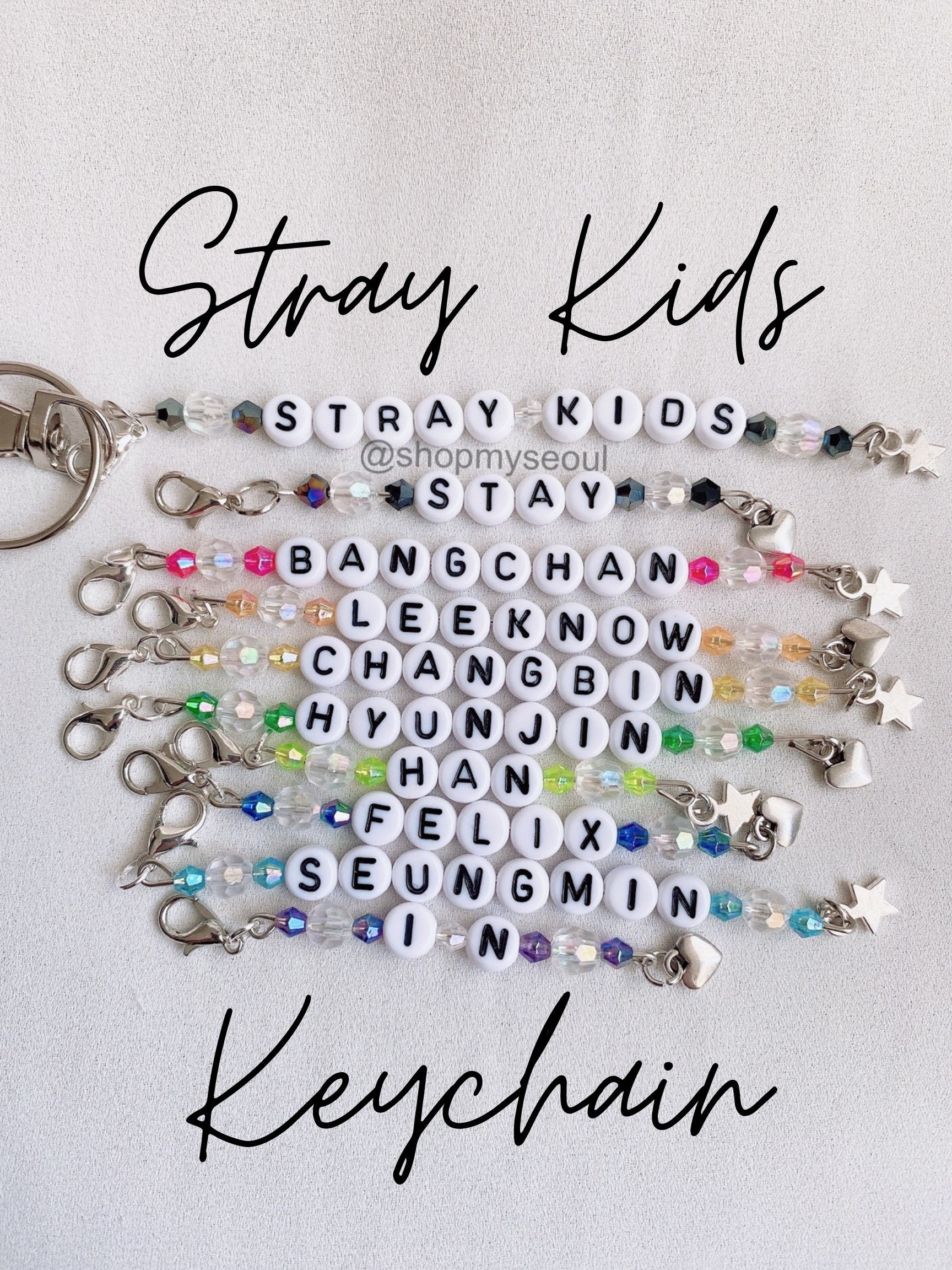 Custom STRAY KIDS Bias Beaded Keychain Etsy UK