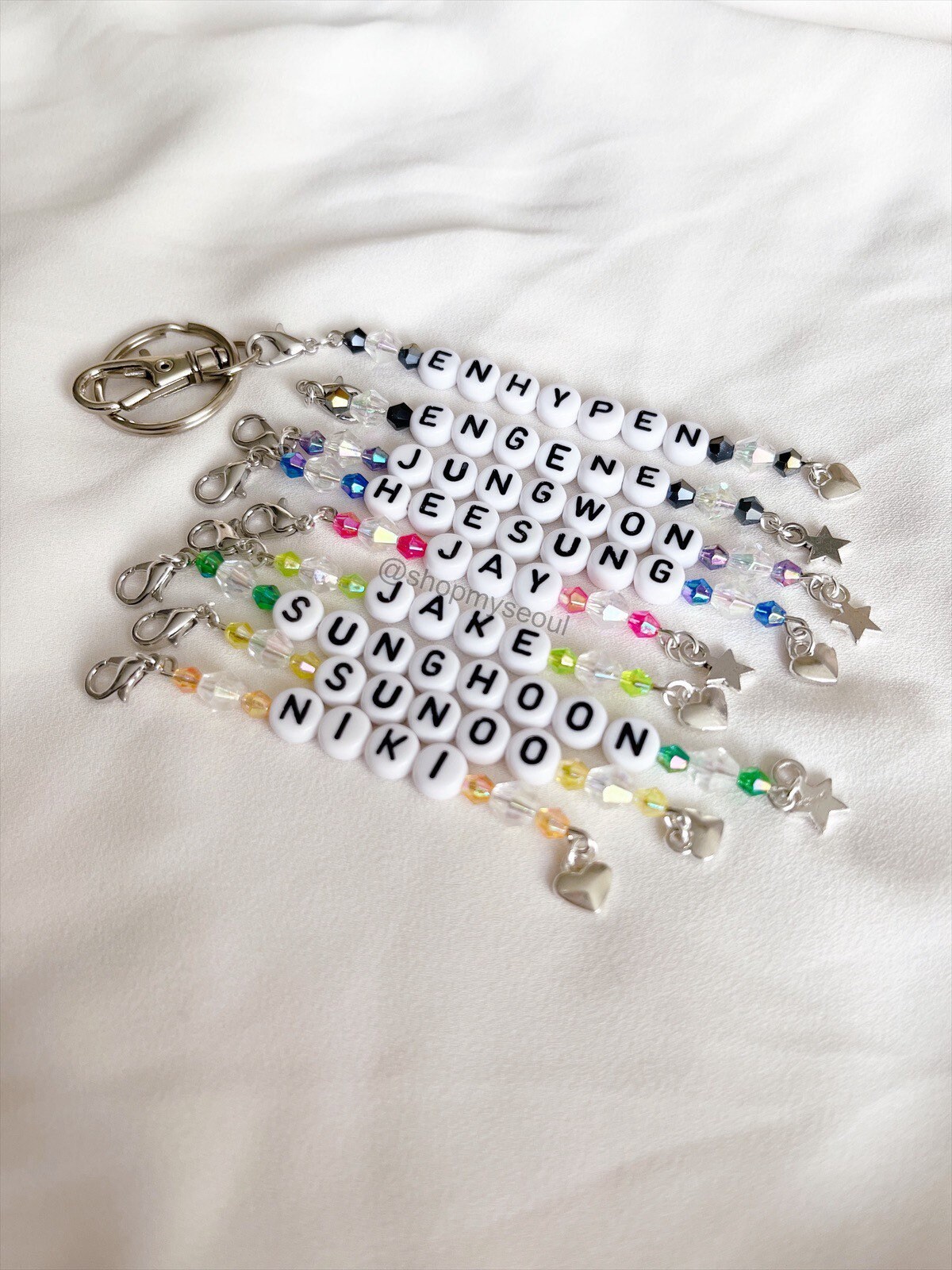 Custom ENHYPEN Bias Beaded Keychain - Etsy