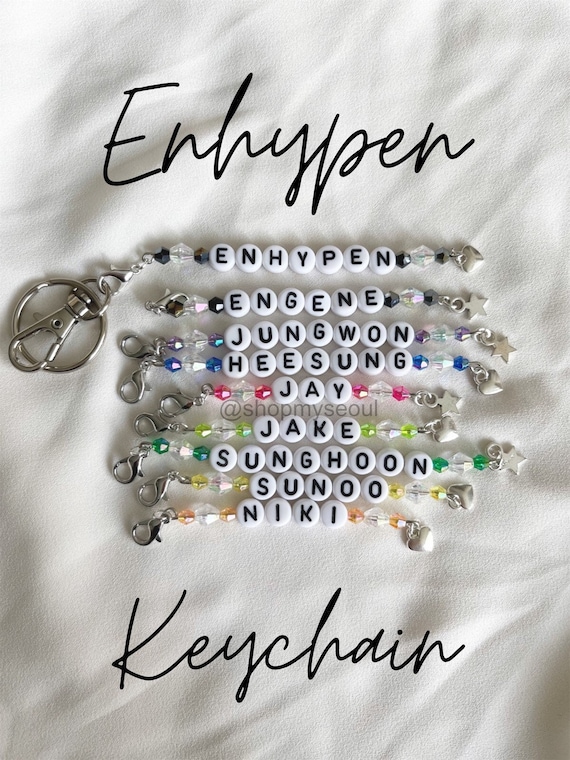 Custom ENHYPEN Bias Beaded Keychain - Etsy