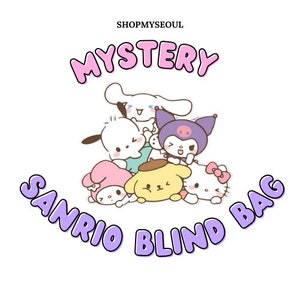 Simpatica borsa a sorpresa kawaii Kitty e i suoi amici; portachiavi fatto a mano o set di spille