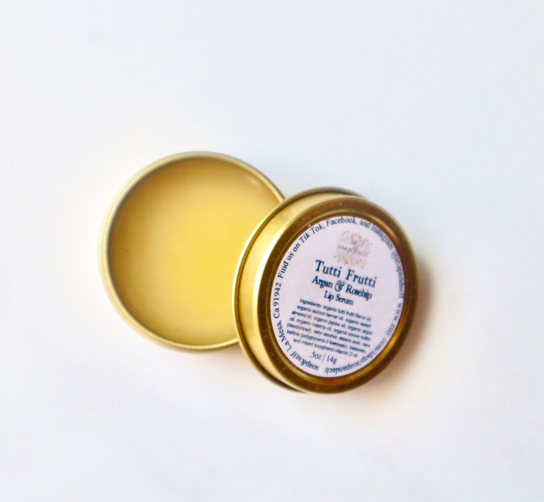 Tutti Frutti Flavored Argan and Rosehip Oil Lip Serum All Natural Made