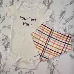Voucher for Custom Baby Bodysuit, Bib of Choice and shipping