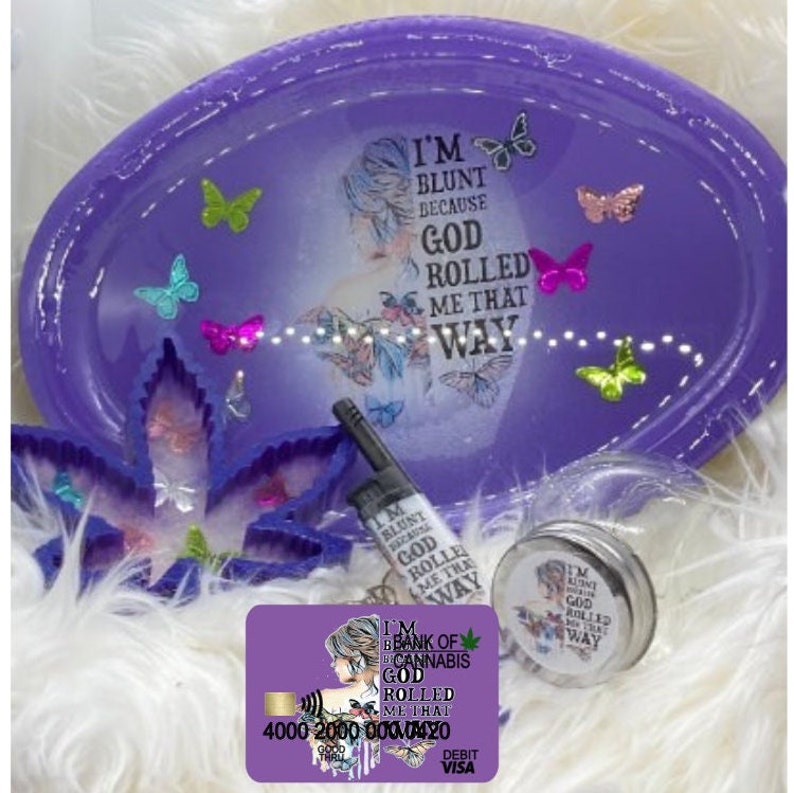Butterfly Rolling Tray Set Rolling Tray for Women Smoke Tray Etsy